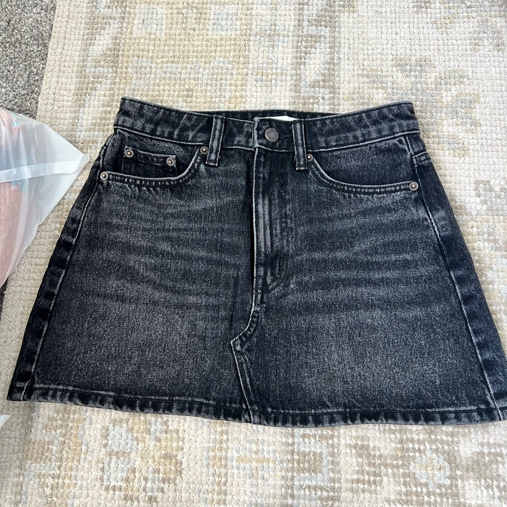 Topshop Charcoal Mini Skirt